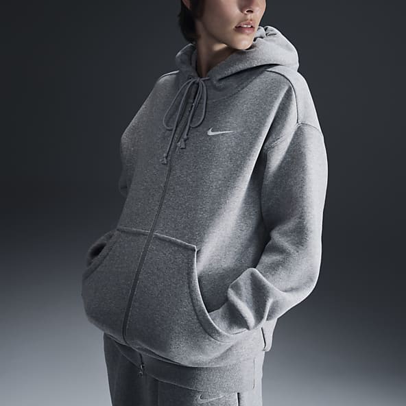 Grey nike pullover hoodie women's online